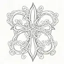 st Andrew's cross triskelion tattoo design idea