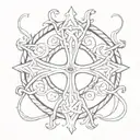 st Andrew's cross triskelion tattoo design idea