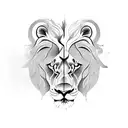 lion, broken clock, rose tattoo design idea