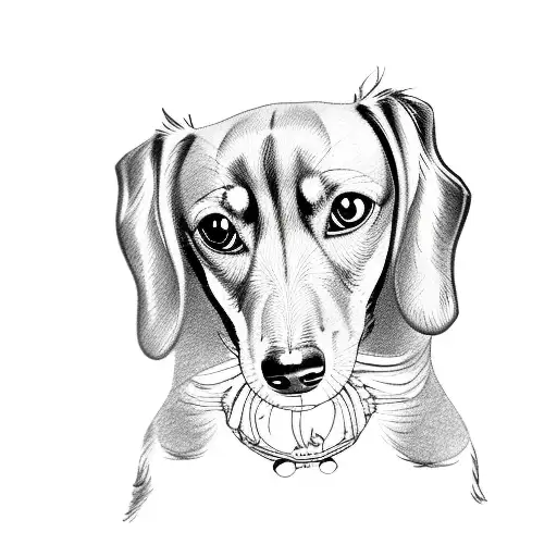 dachshund tattoo design idea