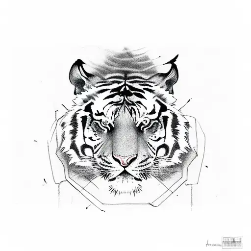 Head Tiger tattoo design idea