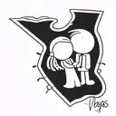 husband and wife anniversary with date of Vegas wedding  tattoo design idea