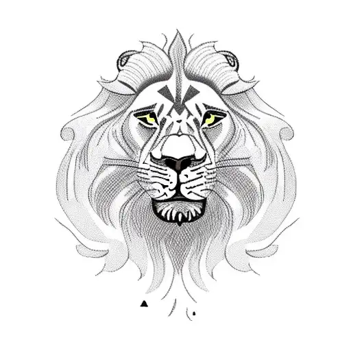 Lion with Mustache smoking tattoo design idea