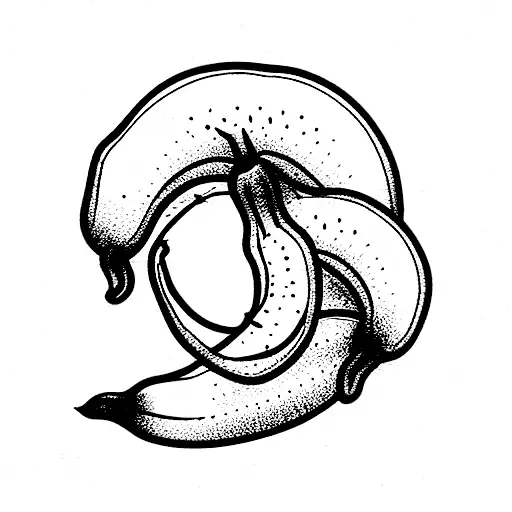 granny banana tattoo design idea