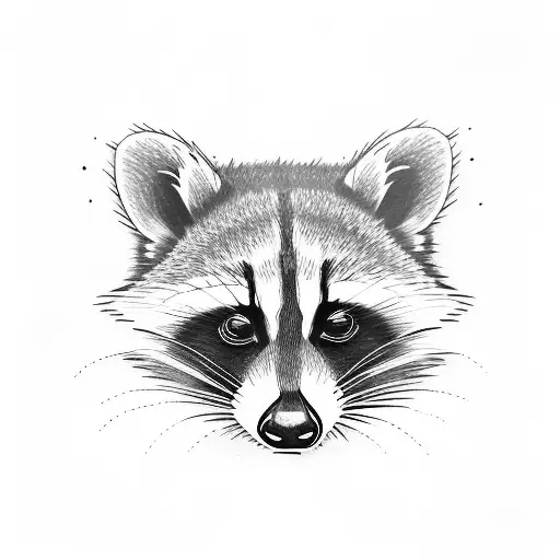 raccoon with spanner tattoo design idea