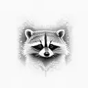 raccoon with spanner tattoo design idea