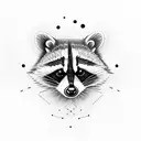 raccoon with spanner tattoo design idea