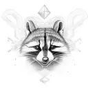 racoon with spanner tattoo design idea