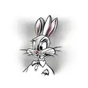 Thug bugs bunny tattoo design idea