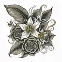 organic tattoo design featuring tattoo design idea