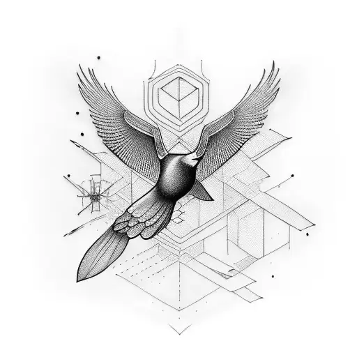 blackbird tattoo design idea
