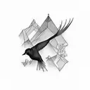 blackbird tattoo design idea