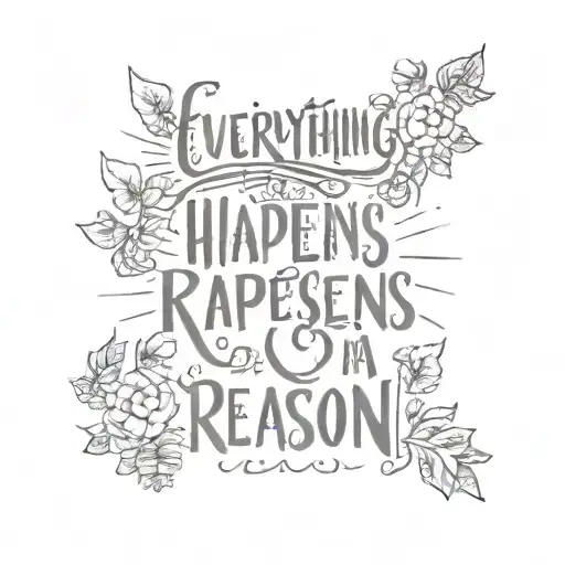 everything happens for a reason tattoo design idea