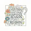 everything happens for a reason tattoo design idea