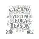 everything happens for a reason tattoo design idea