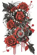 music rose forest capricorn constellation tattoo design idea