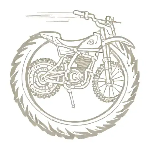dirt bike tire tattoo design idea