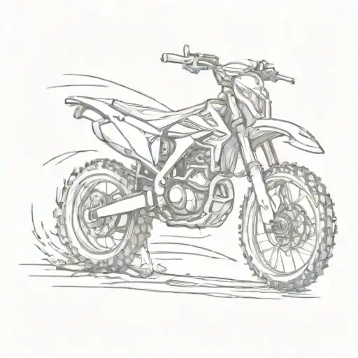dirt bike tire tracks tattoo design idea