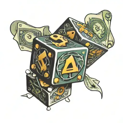 money dice tattoo tattoo design idea