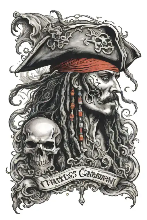 pirates of the caribbean tattoo design idea
