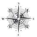 compass 3d with triskel tattoo design idea