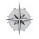 compass 3d with triskel tattoo design idea