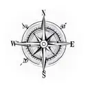 compass 3d with triskel tattoo design idea