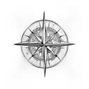 compass 3d with triskel tattoo design idea