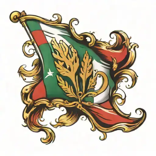 italy flag tattoo design idea