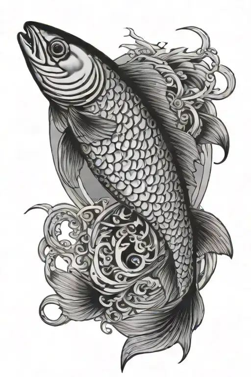 salmon of knowledge tattoo design idea