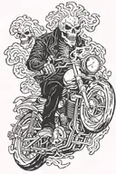 ghost rider evil tattoo design idea