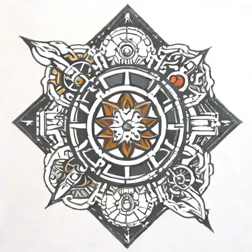 diane lune cerf arc reactor tattoo design idea