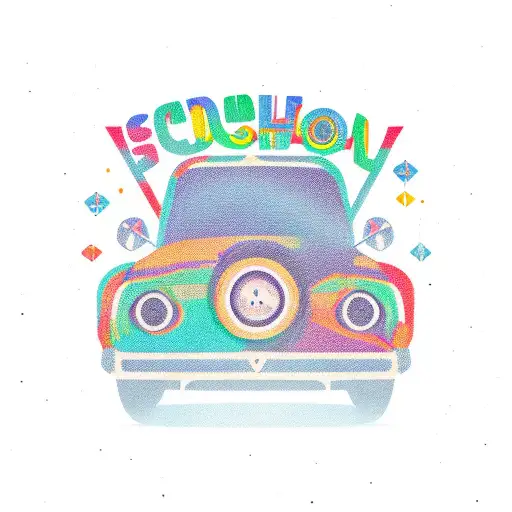 station wagon tattoo design idea