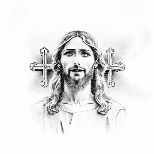 jesus cross tattoo design idea