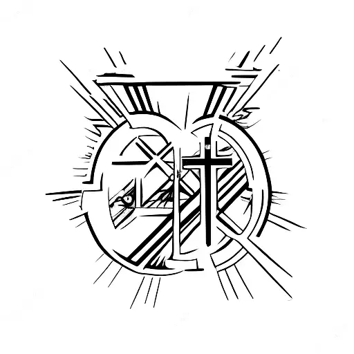 john 3:19 with cross tattoo design idea