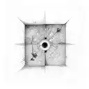 square with question mark  tattoo design idea