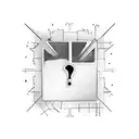 square with question mark  tattoo design idea