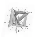 square with question mark  tattoo design idea