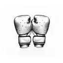 A pair of boxing gloves with the words 'Fearless' and 'Speed' written on them, surrounded by motorcycle parts tattoo design idea