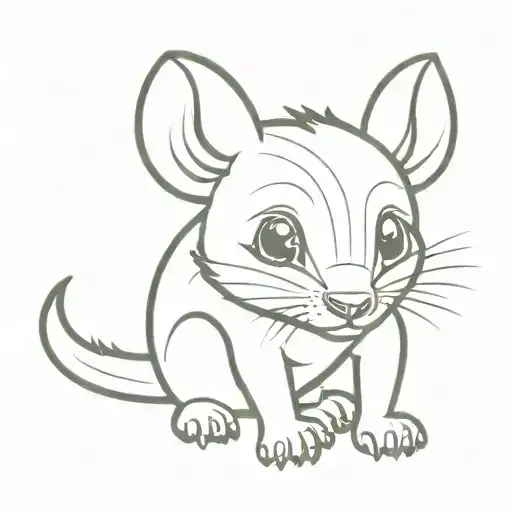 Kristine Aries Baby Tazmanian Devil JK tattoo design idea