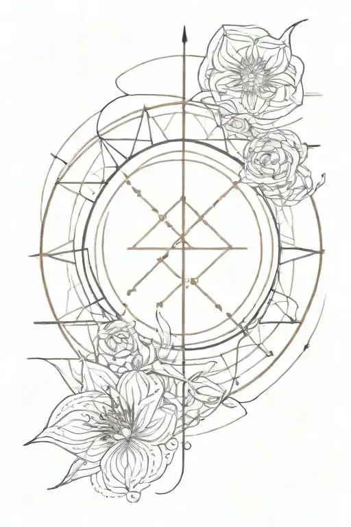 elegance,ancient signs, spiritual awakening,paganism, buddhism tattoo design idea