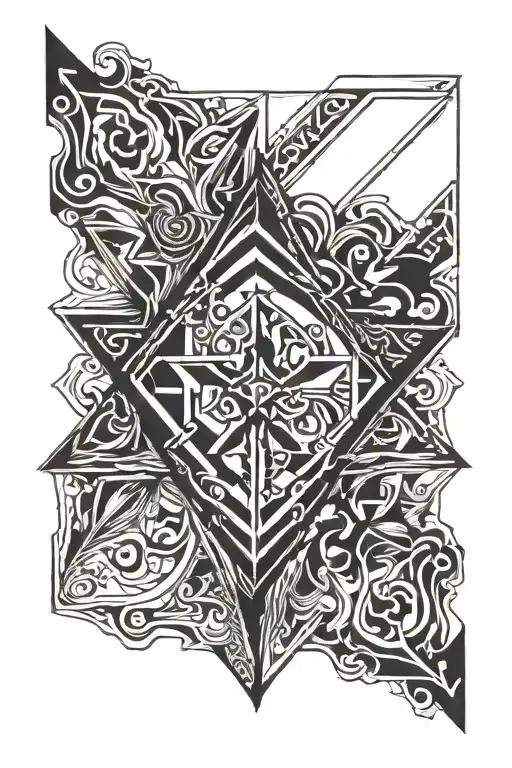 solid black rhombus tattoo tattoo design idea