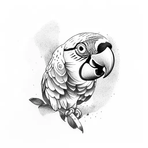 parrot  tattoo design idea