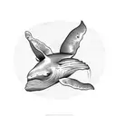 whale tattoo design idea