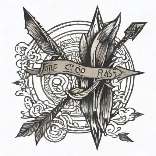 arrow this too shall pass tattoo design idea