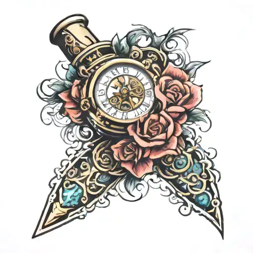 timepiece bandage wrapped tightly tattoo design idea