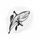 killer whale tattoo design idea