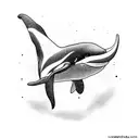 killer whale tattoo design idea