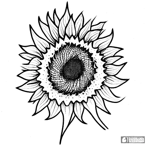 two sunflowers with the frase Adam&Ariana forming their stems tattoo design idea