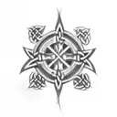 celtic cross tattoo design idea